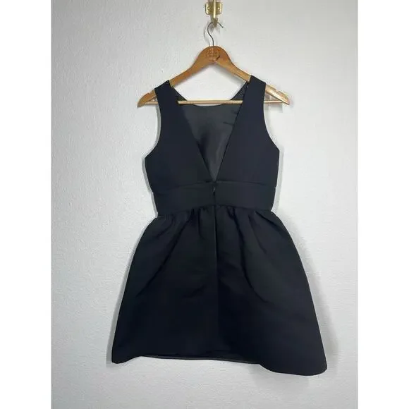 Kate Spade Black Fit And Flare Mini Dress Size 2 Removable Floral Pins - Picture 3 of 5